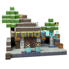 Магнітний конструктор Minecraft «Зимова база виживання» (448 блоків)