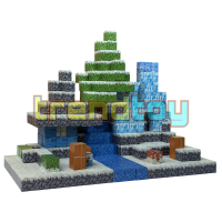 Магнітний конструктор Minecraft «Крижане село» (640 блоків)