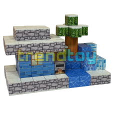 Магнітний конструктор Minecraft «Сніговий будиночок» (110 блоків)