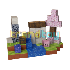 Магнітний конструктор Minecraft «Вишневий Гай» (110 блоків)