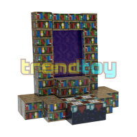 Магнитный конструктор Minecraft «Магический книжный портал и комната зачарований» (32 блоков)