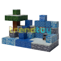 Магнитный конструктор Minecraft «Ледяной дом и снежный биом» (75 блоков)