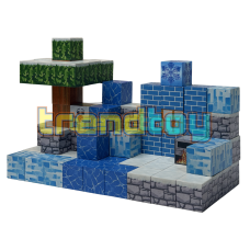 Магнітний конструктор Minecraft «Крижаний будинок та сніжний біом» (75 блоків)