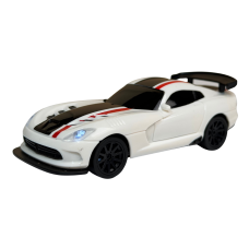 Радіокерована гоночна машинка Dodge Viper SRT-10 ACR White 1:43 з підсвіткою та 3 режимами швидкості