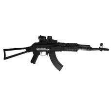 Игрушечный автомат гель-бластер на орбизах АК-47 PRO BLACK V2 + коллиматорный прицел + магнифер 