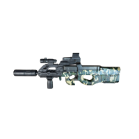 Детский Автомат Гель Бластер на Орбизах P90 с трейсером + Коллиматорный прицел Tactical Green