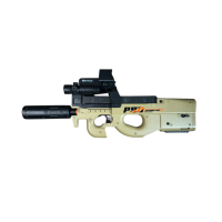 Дитячий Автомат Гель Бластер на Орбізах P90 з трейсером + Коліматорний приціл Sand