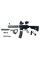 Игрушечный автомат M4A1 Full carbon v2 + магнифер + коллиматорный прицел