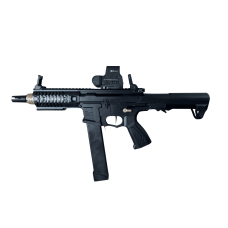 Іграшковий пістолет-кулемет на орбізах ARP9 Full Black + коліматорний приціл