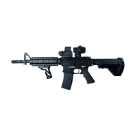 Іграшковий автомат M4A1 Full black v2 + магніфер + коліматорний приціл