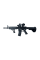 Игрушечный автомат M4A1 Full Black v2 + магнифер + коллиматорный прицел