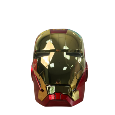 Супергеройська маска Залізної людини золотого кольору (Iron Man) з підсвіткою, рухомими елементами, звуковими ефектами та голосовим керуванням | Marvel | Зарядка в комплекті