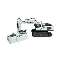 Іграшковий трактор-екскаватор на радіокеруванні з пультом та підсвіткою фар 