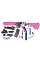 Детский Игрушечный Автомат Гель Бластер на Орбизах M416 Pink + Глушитель + Лазерный Прицел + Оптика и Фонарик