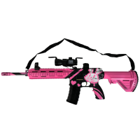 Дитячий Іграшковий Автомат Гель Бластер на Орбізах M416 Pink Rabbit + Глушник + Оптика + 20 тисяч орбізів