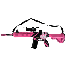 Детский Игрушечный Автомат Гель Бластер на Орбизах M416 Pink + Глушитель + Лазерный Прицел + Оптика и Фонарик