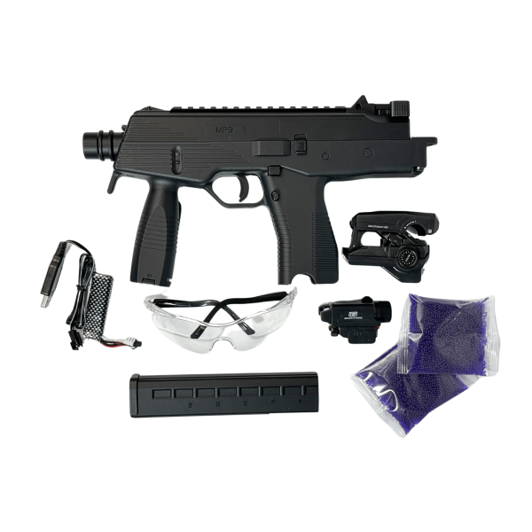 Іграшковий пістолет-кулемет на орбізах MP9 + 20 тисяч орбізів PRO BLACK