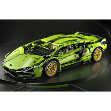 Конструктор спортивна машинка на радіокерування Lamborghini Light Green з підсвіткою