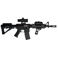 Игрушечный автомат гель-бластер на орбизах М4А1 PRO BLACK V2  + оптический прицел + фонарик 3в1