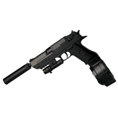 Іграшковий Пістолет Desert Eagle Black Гель Бластер на Орбізах + Глушник + лазерний приціл + 2 магазини та Барабан