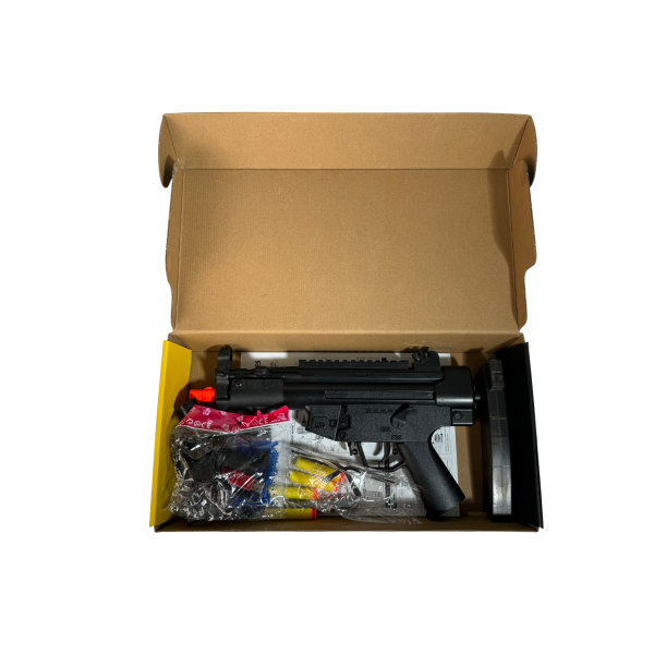Дитячий Іграшковий Пістолет-кулемет MP5K Black Гель Бластер на Орбізах + Глушник + коліматорний приціл + 15 тисяч орбізів