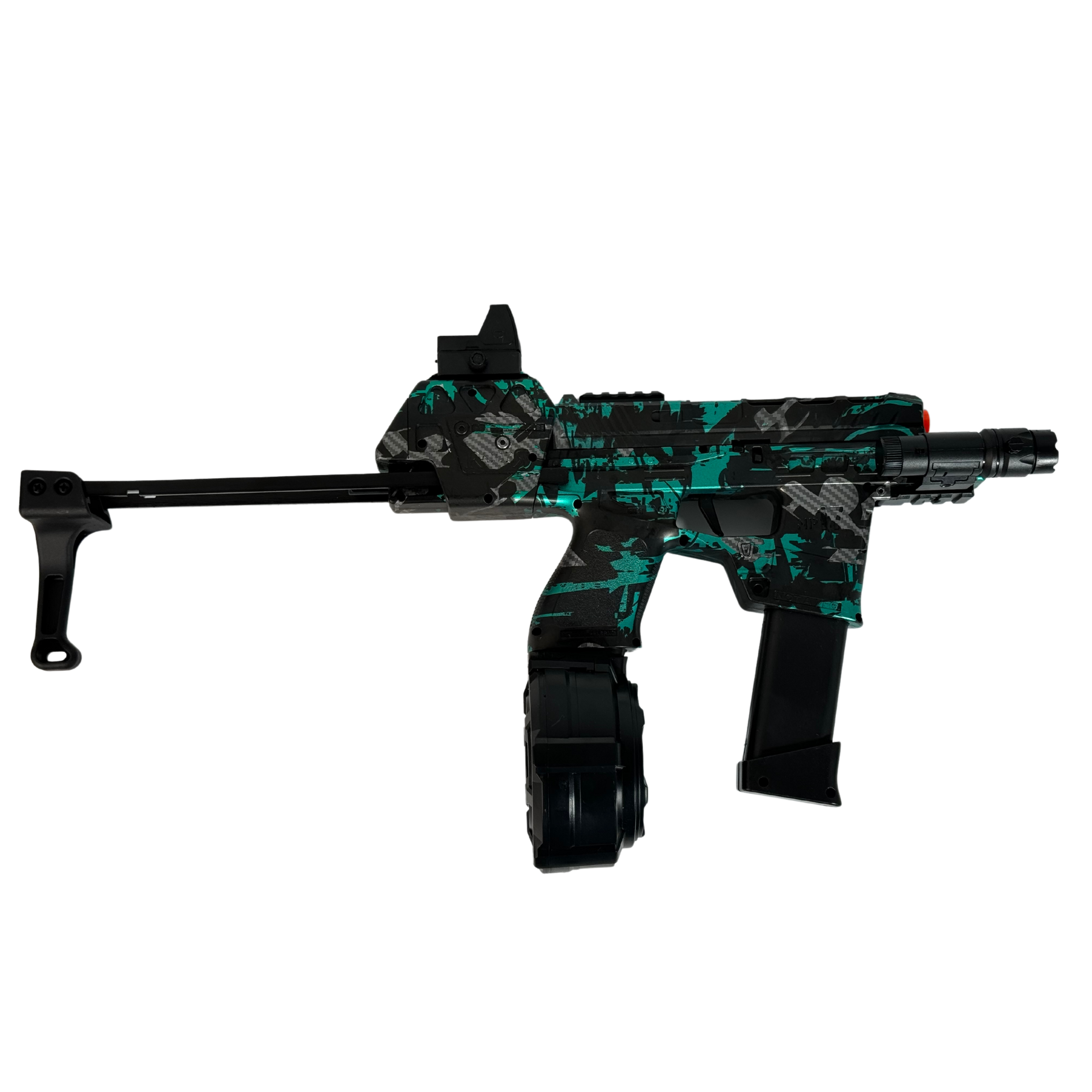 Детский Игрушечный Автомат Гель Бластер на Орбизах MP7 Green + 1
